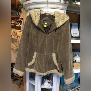 Vintage Mudd Corduroy Hooded Fall Jacket